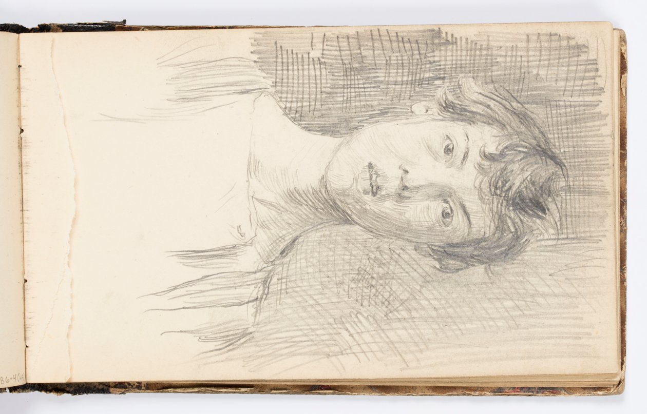 Página de Cuaderno de Bocetos: Autorretrato de Kenyon Cox