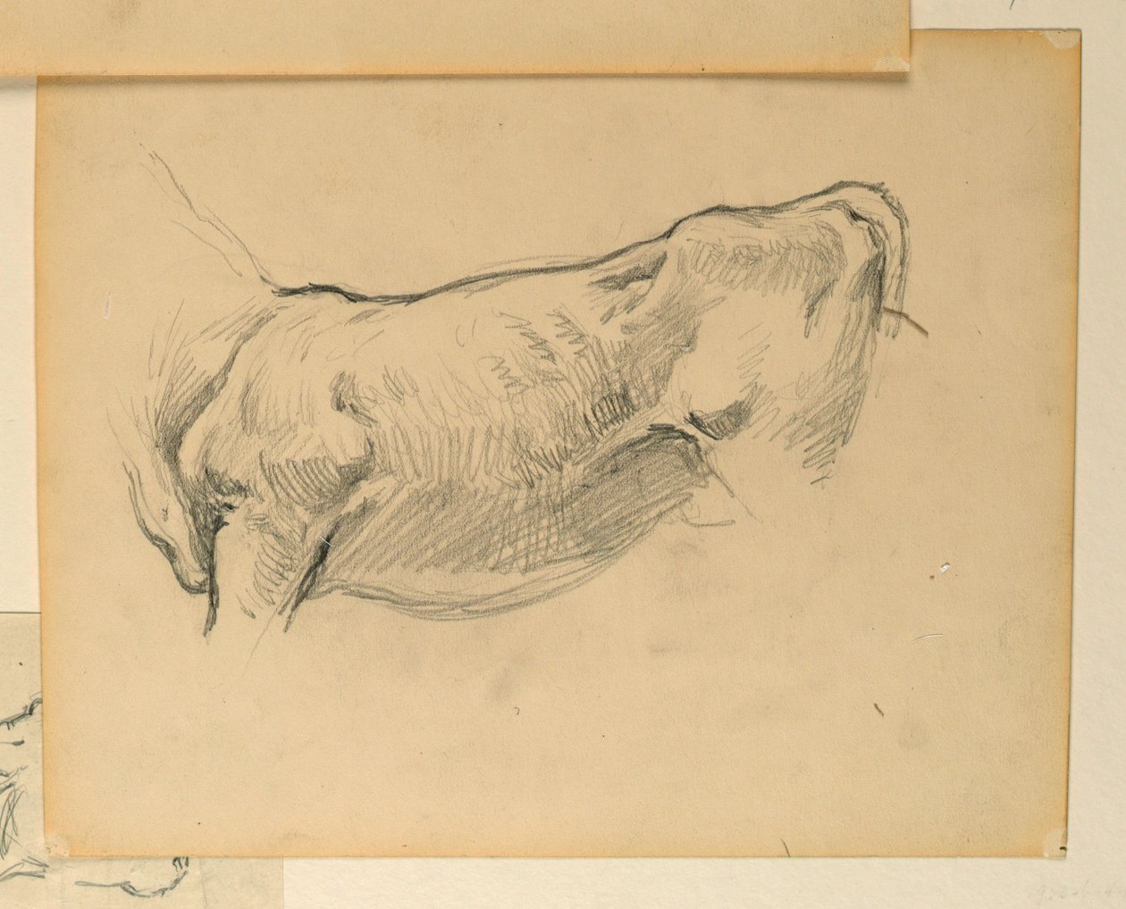 Estudio para "Pastoreo," "El Progreso de la Civilización: Caza, Pastoreo, Agricultura," Capitolio Estatal, Des Moines, IA de Kenyon Cox