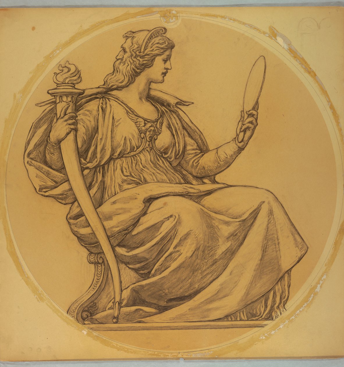 Estudio para "Prudencia," Luneta en el Palacio de Justicia del Condado de Hudson, Jersey City, NJ de Kenyon Cox