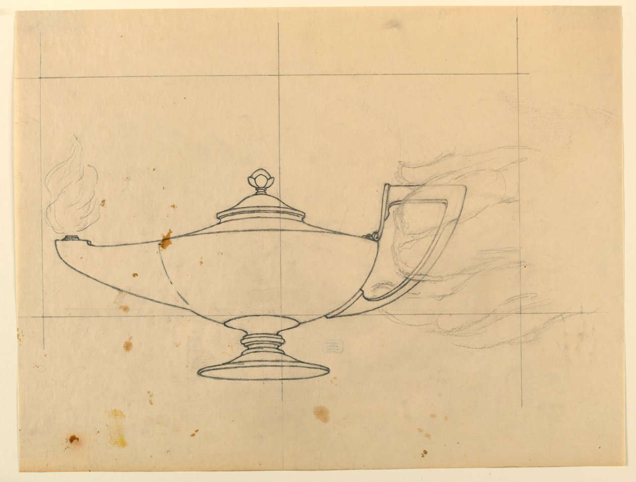 Estudio para "Ciencia," "El Progreso de la Civilización: Ciencia y Arte," Capitolio Estatal, Des Moines, IA de Kenyon Cox