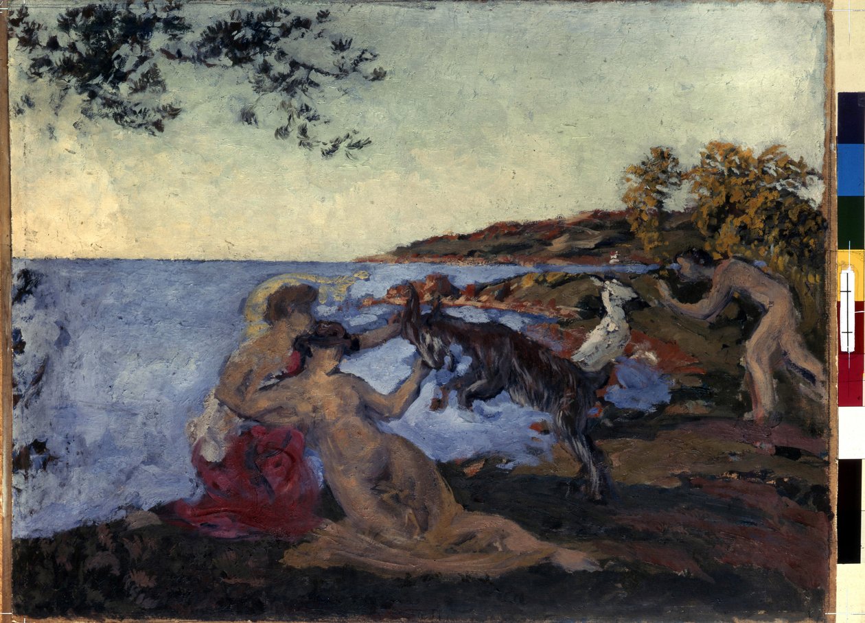 Motivo mitológico. Pintura de Ker Xavier Roussel (1867-1944), hacia 1903. Óleo sobre cartón. Nabis. Tamaño: 47x62cm. Museo del Hermitage, San Petersburgo (San Petersburgo) de Ker Xavier Roussel