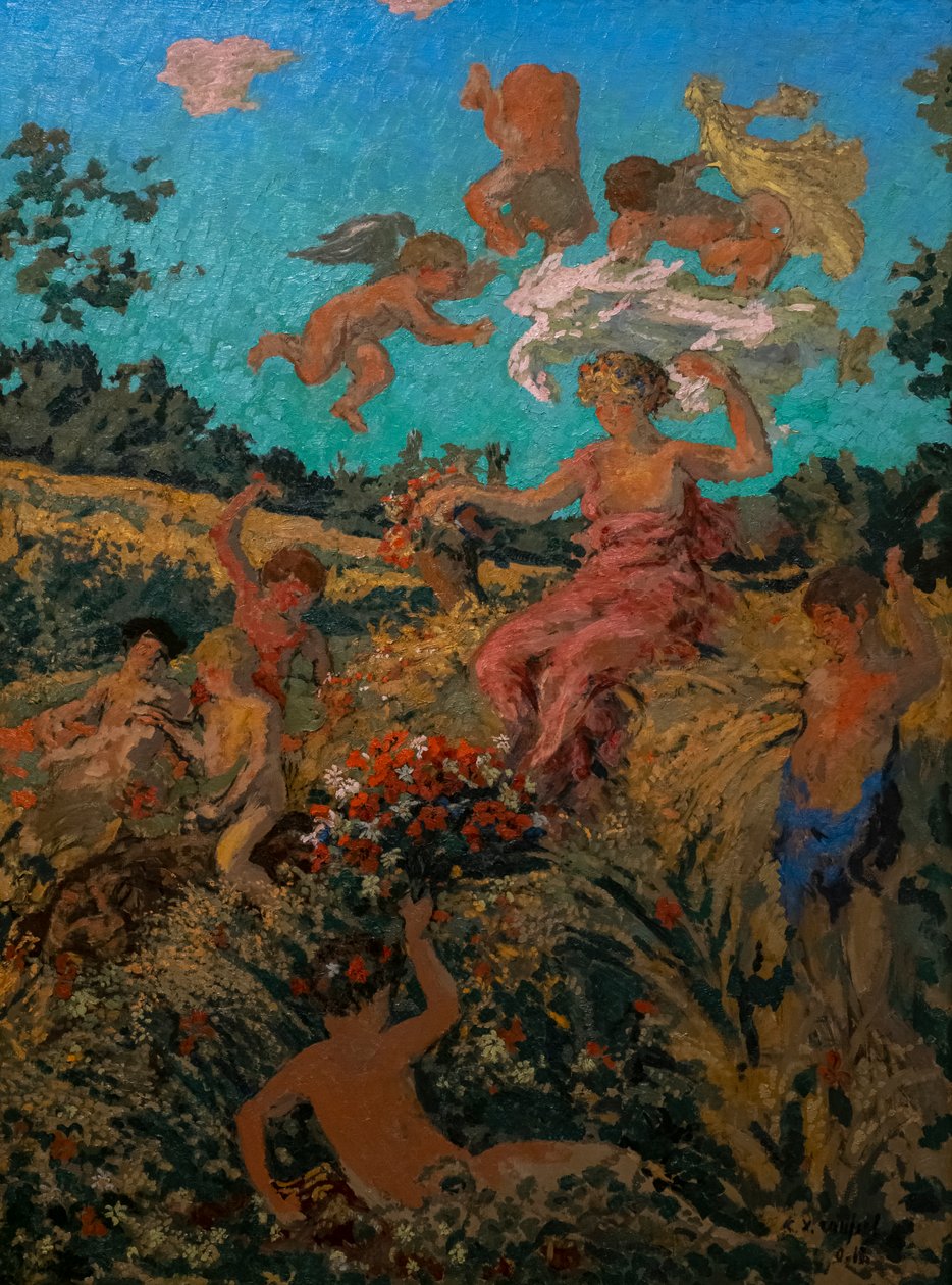 Díptico El Triunfo de Baco (Festival Pastoral) de Ker Xavier Roussel
