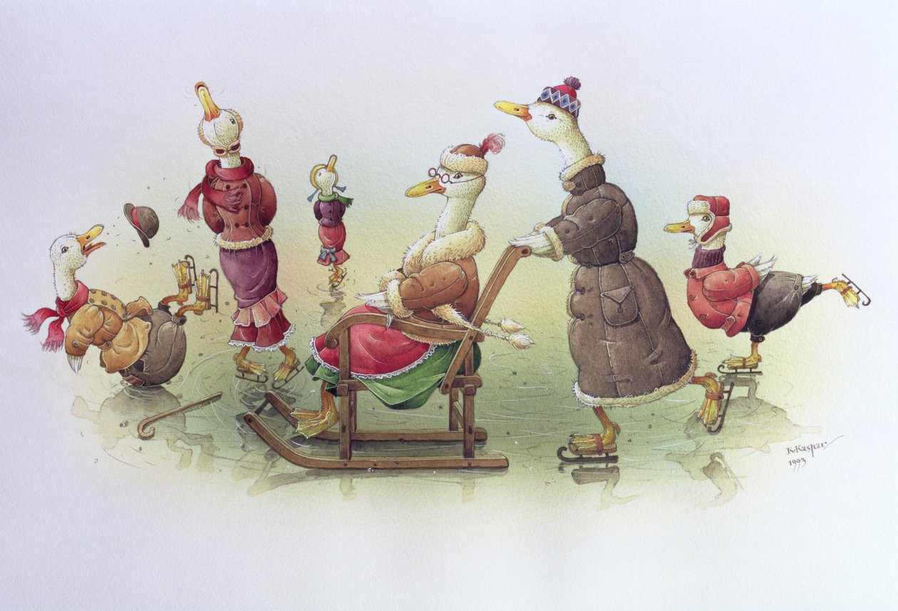 Patos en patines de Kestutis Kasparavicius