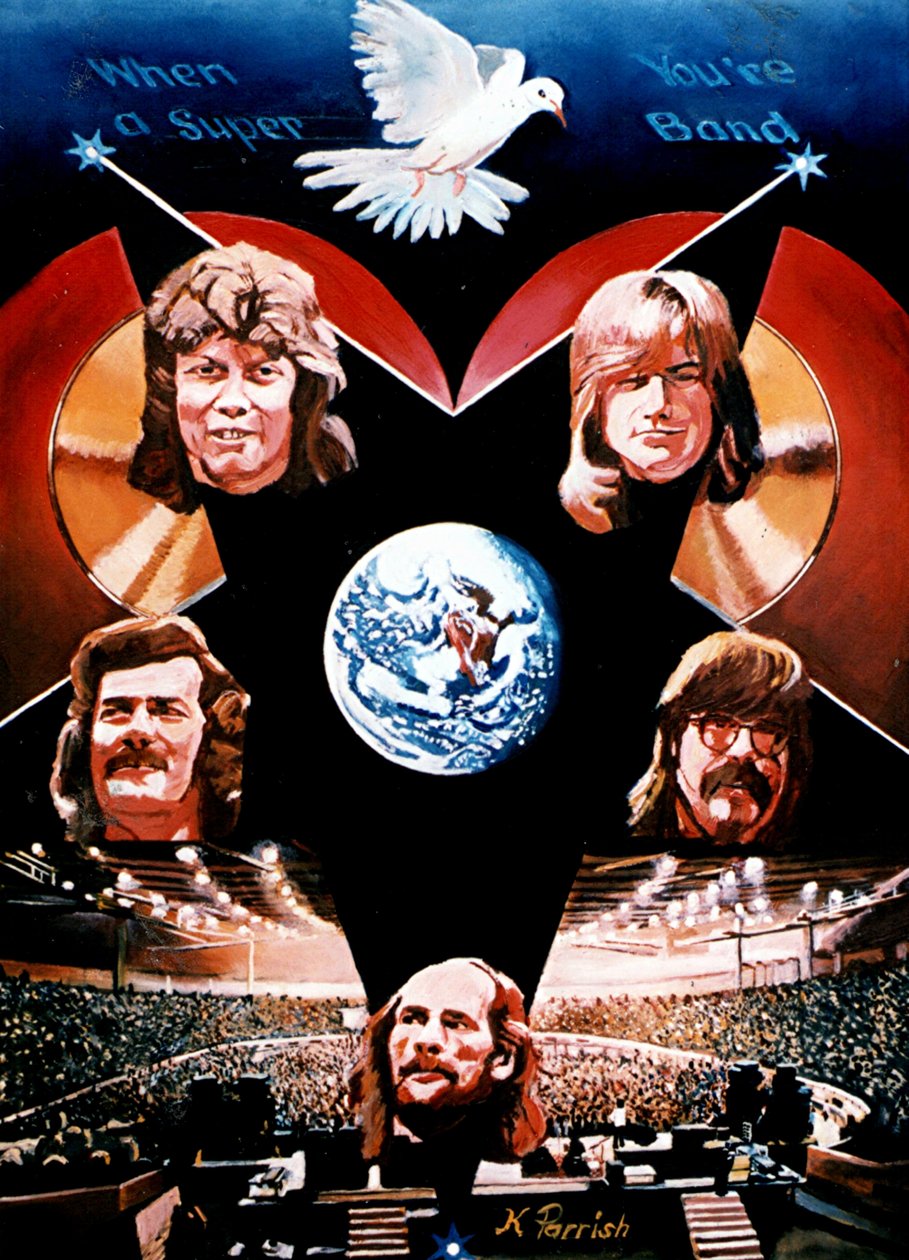 Cuando eres una superbanda (pintura) de Kevin Parrish