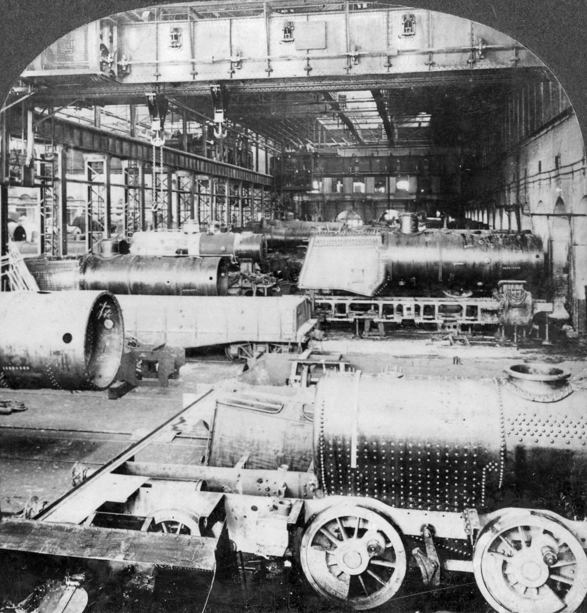 Taller de Montaje, Baldwin Locomotive Works, Filadelfia, Pensilvania, EE.UU. de Keystone View Company