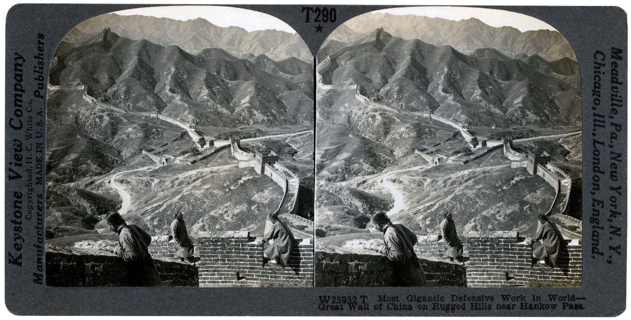 Gran Muralla China, cerca del Paso Hankow, China, c. 1900s de Keystone View Company