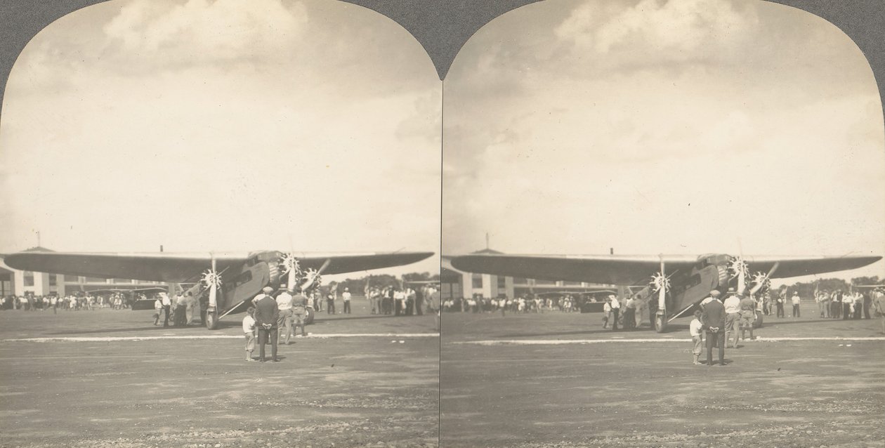 Grupo de 3 vistas estereográficas de aviación, incluyendo a los hermanos Wright, 1900-1929 de Keystone View Company