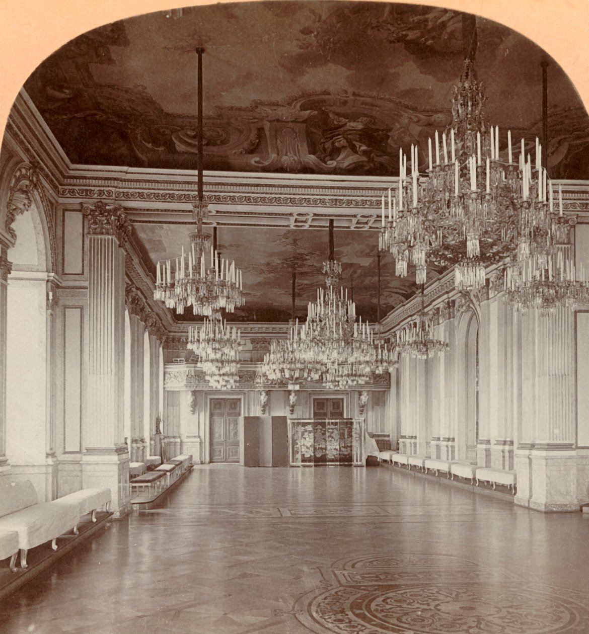 El Salón de Baile, Palacio Real, Estocolmo, Suecia, 1901 de Keystone View Company