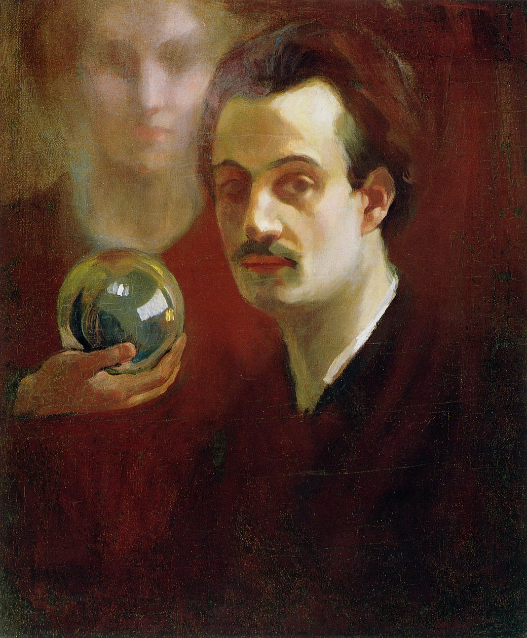 Autorretrato y musa, 1911 de Khalil Gibran