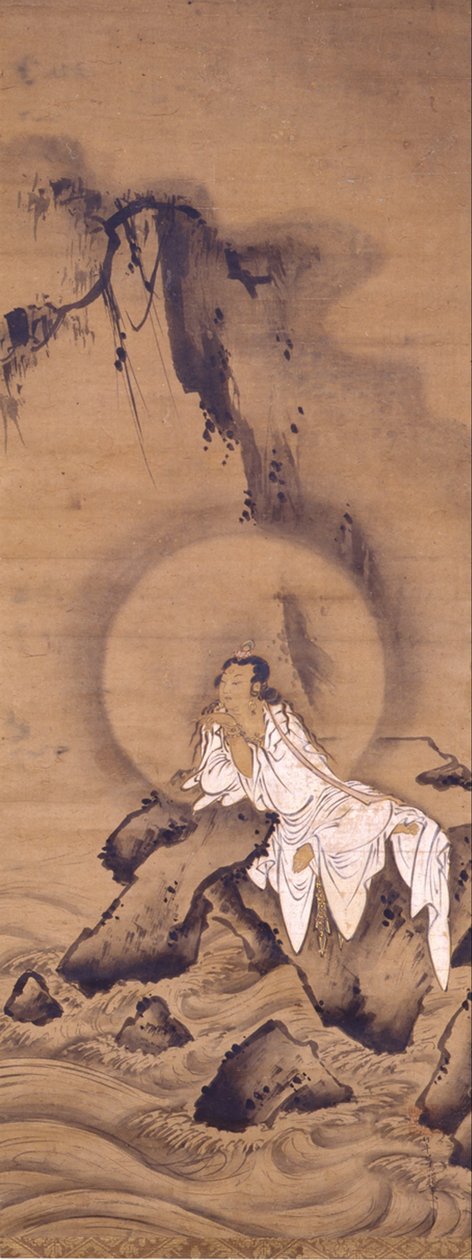 Kannon (Avalokitesvara) en túnicas blancas de Kichizan Mincho