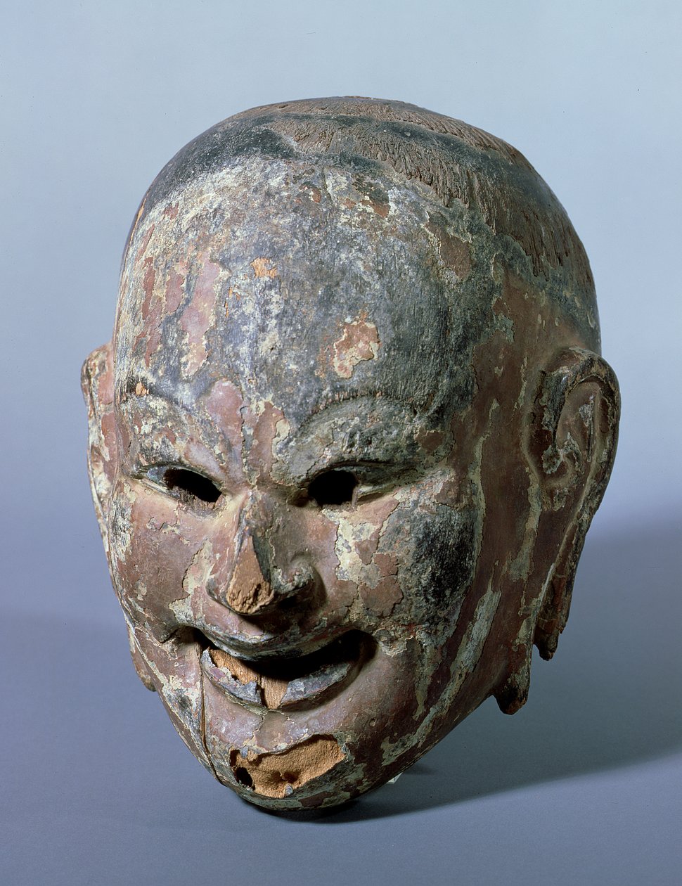 Máscara Gigaku (Gigakumen) que quizás representa a Shishiko, Suikoju o Taikoji, período Nara, c.754 de Kiei Shi attr. to Kiei Shi attr. to