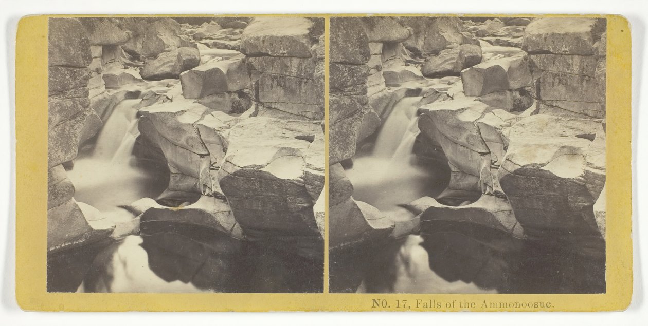 Cataratas del Ammonoosuc, 1855-75 de Kilburn Brothers, BW Kilburn