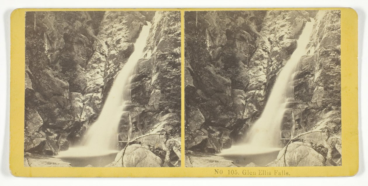 Cascadas de Glen Ellis, 1855-75 de Kilburn Brothers, BW Kilburn