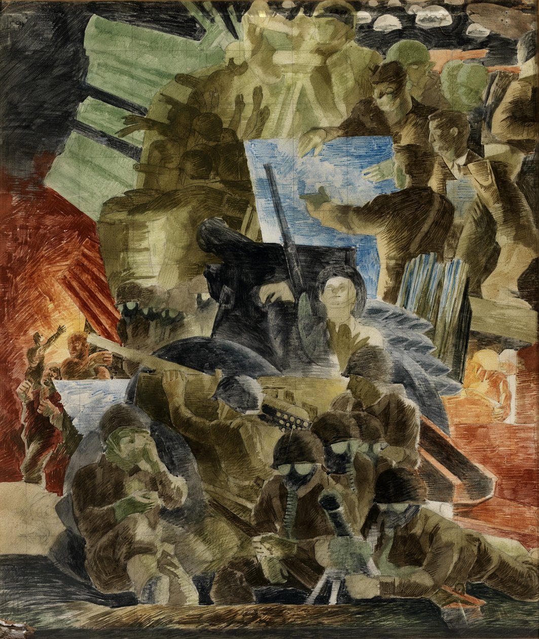 Guerra (estudio mural, edificio del Departamento de Guerra, Washington, D.C.) de Kindred McLeary