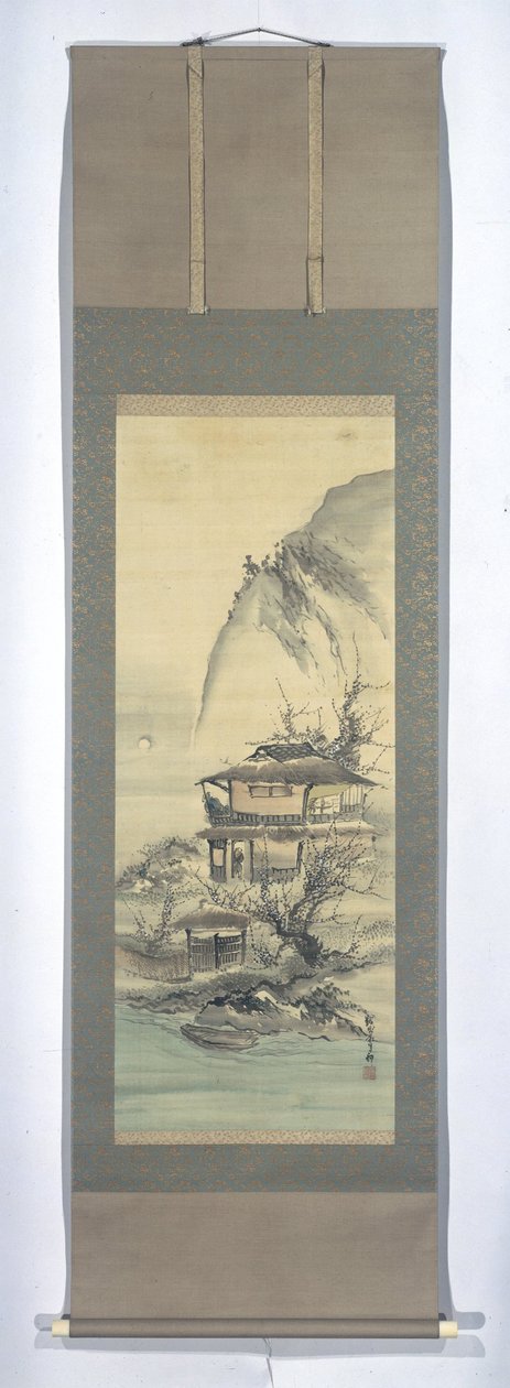 Literatos en un paisaje de Kishi Ganku