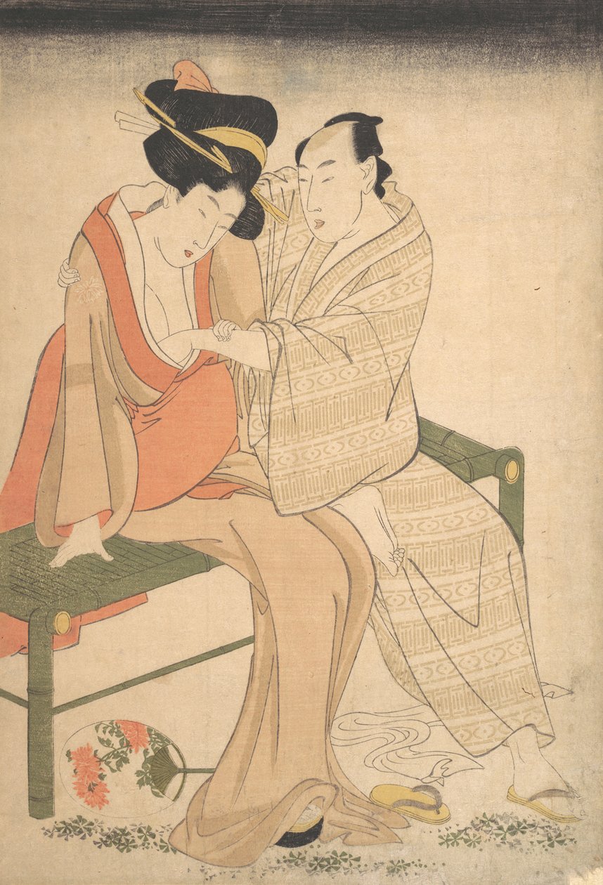 Una pareja de amantes de Kitagawa Utamaro