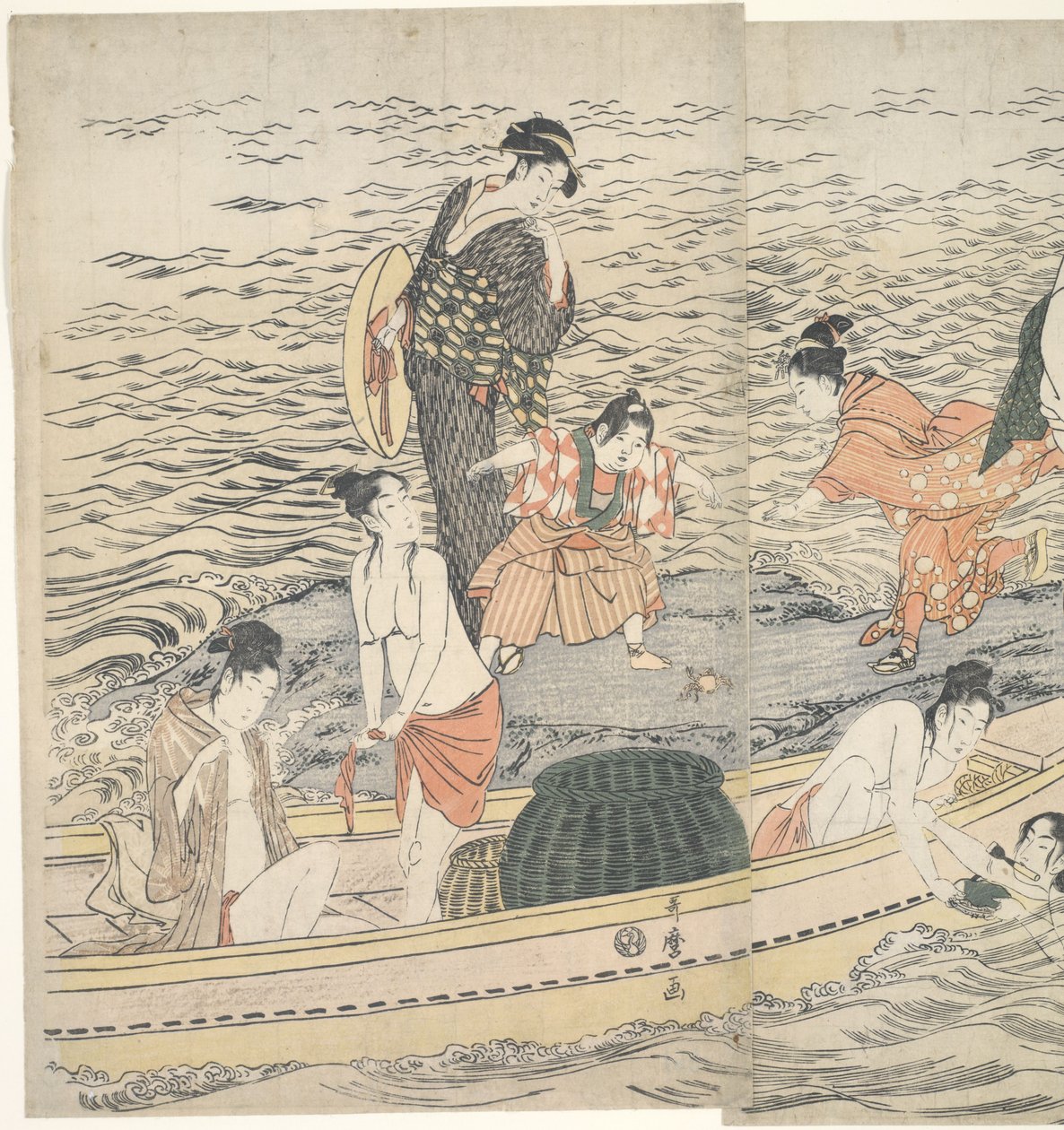 Awabi Shell Divers en Enoshima de Kitagawa Utamaro