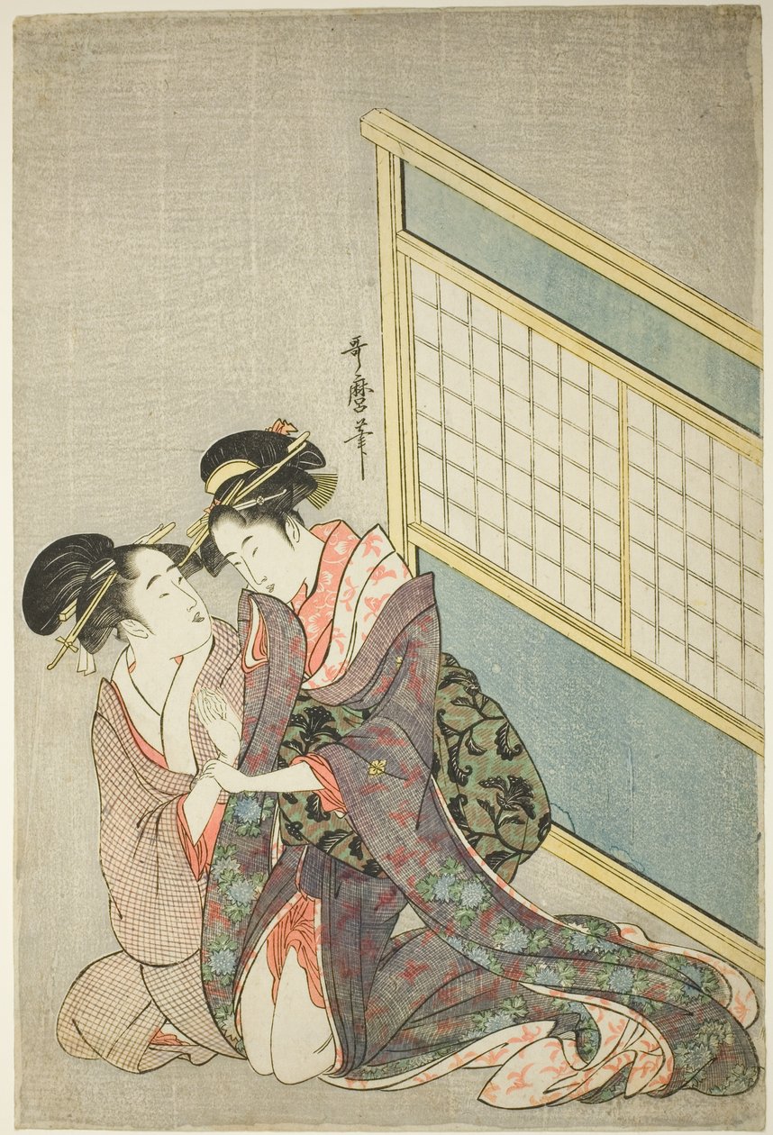 Doble almohada de Kitagawa Utamaro