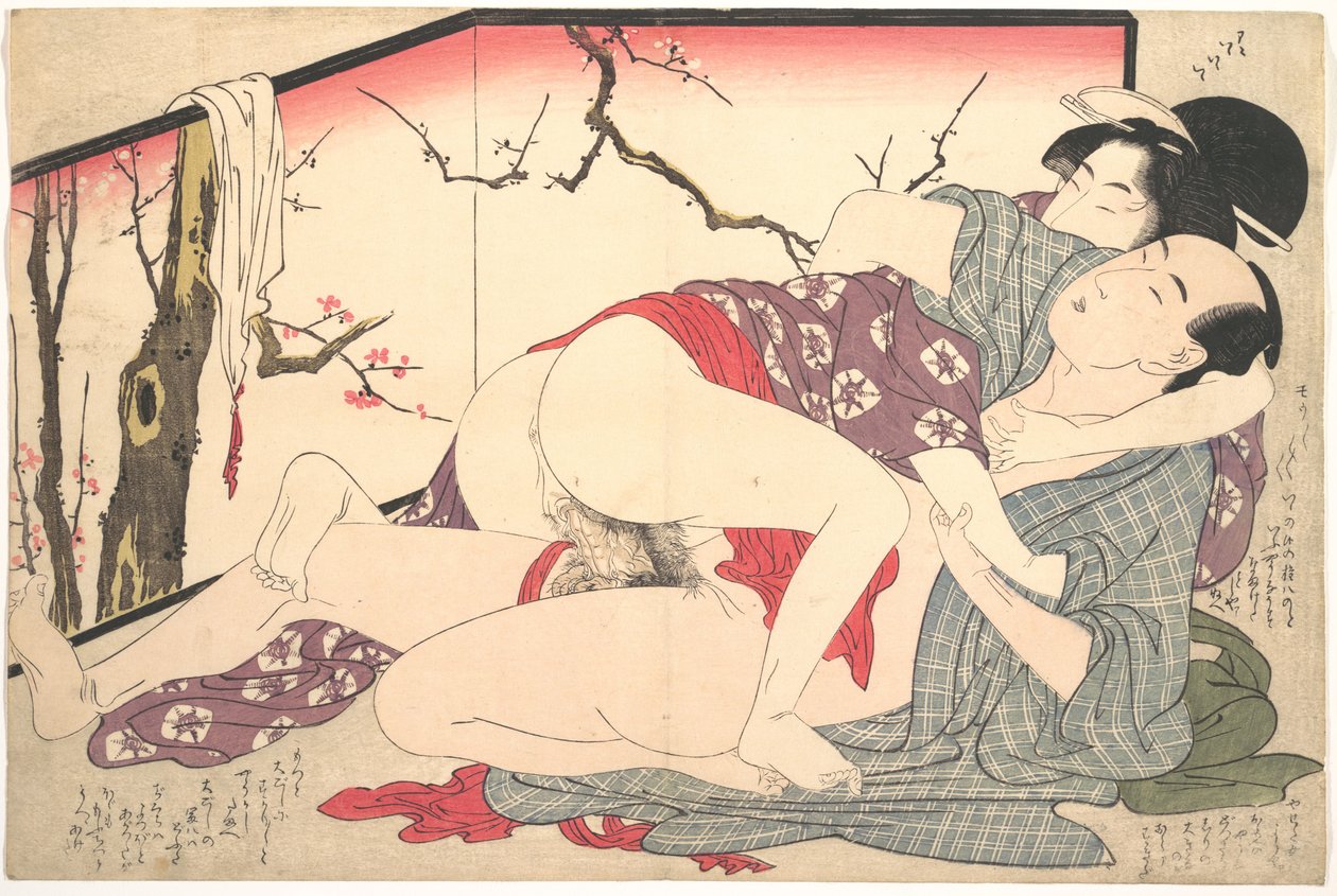 Lámina erótica de Kitagawa Utamaro