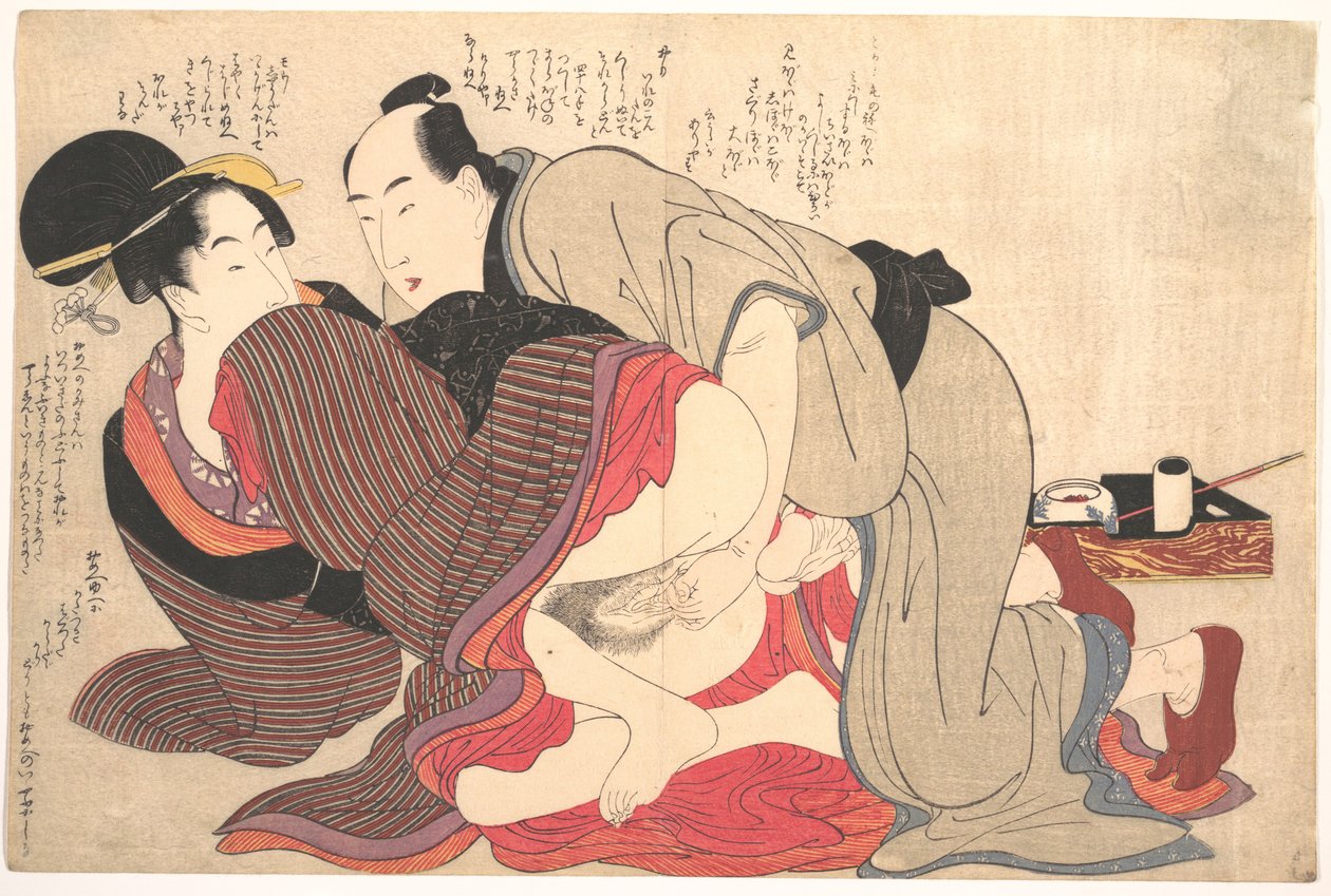 Grabado erótico de Kitagawa Utamaro