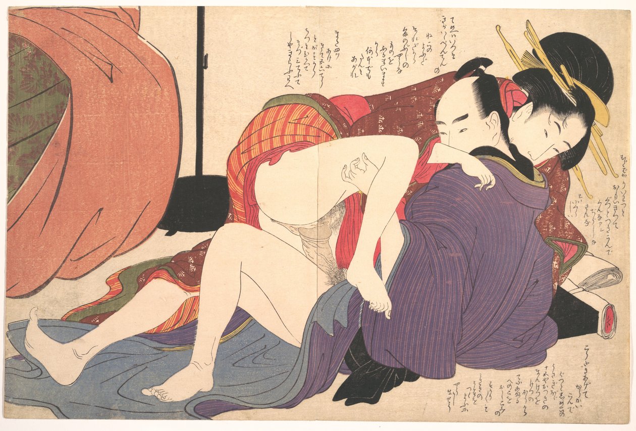 Estampa erótica de Kitagawa Utamaro