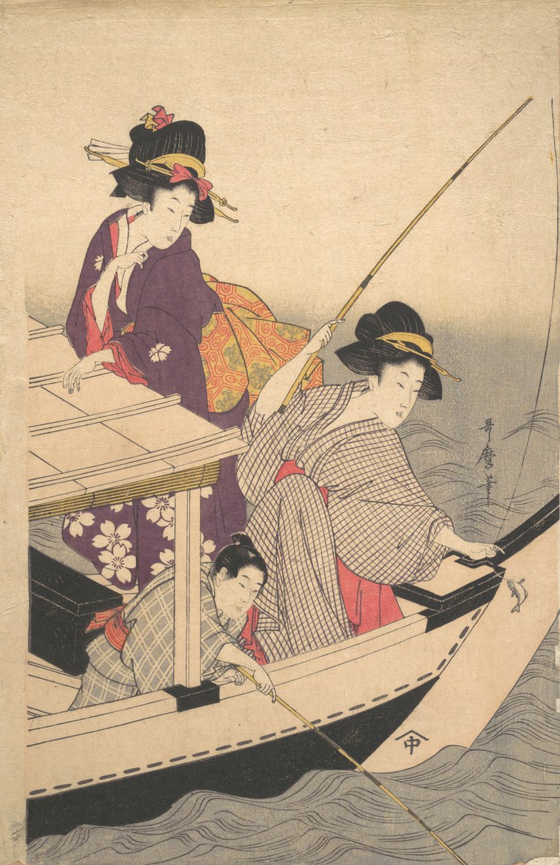 Pesca, finales del siglo XVIII de Kitagawa Utamaro