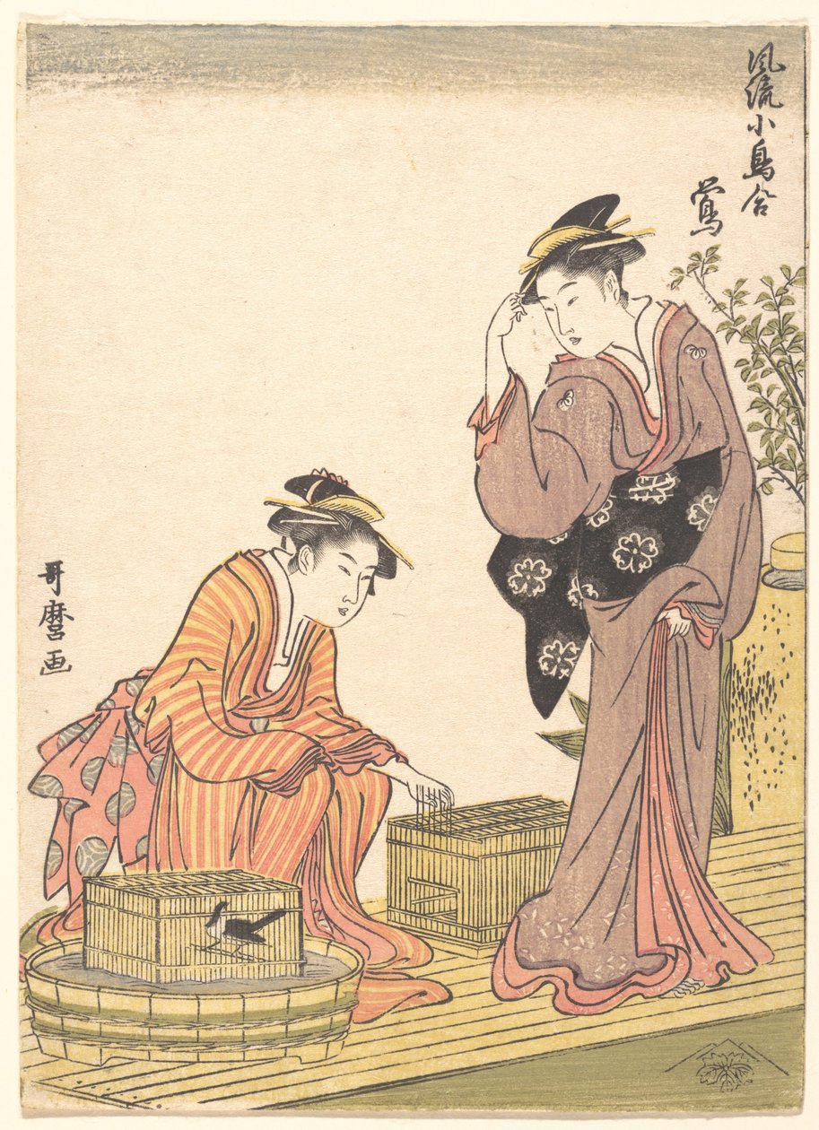 Curruca japonesa de Kitagawa Utamaro