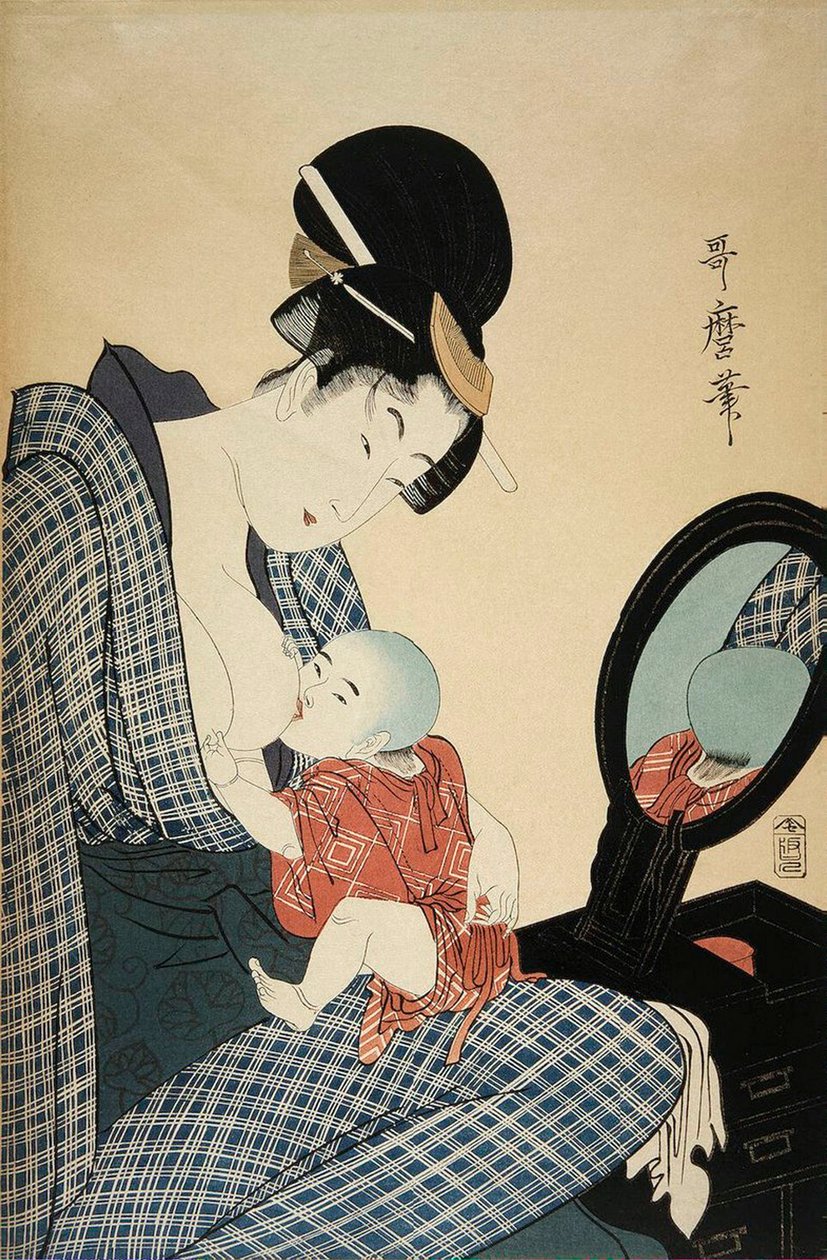 Madre e hijo de Kitagawa Utamaro