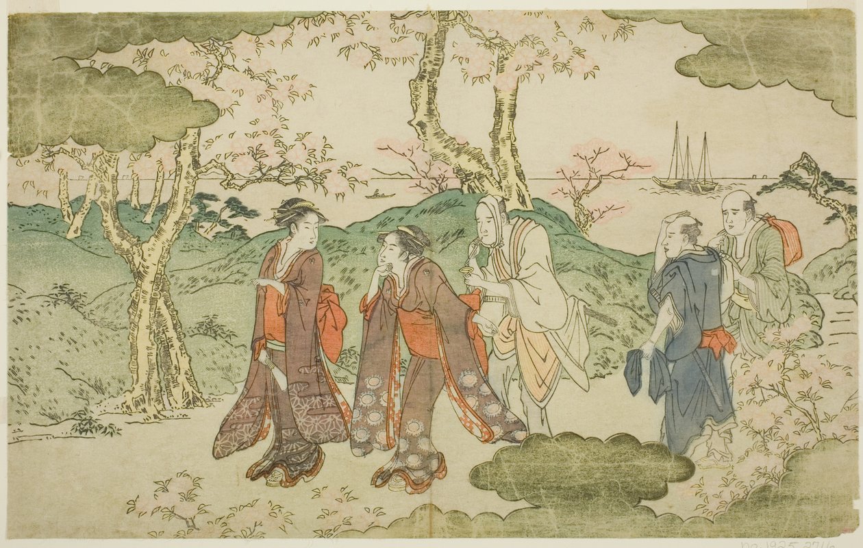 Monte Goten, del libro ilustrado "Estatua de Fugen (Fugen-zo)" de Kitagawa Utamaro