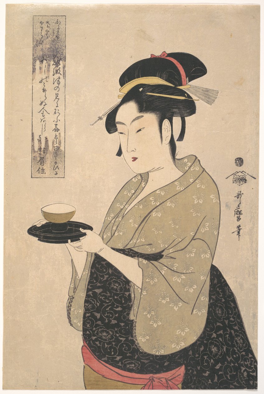 Okita, de la casa de té Naniwa-ya de Kitagawa Utamaro