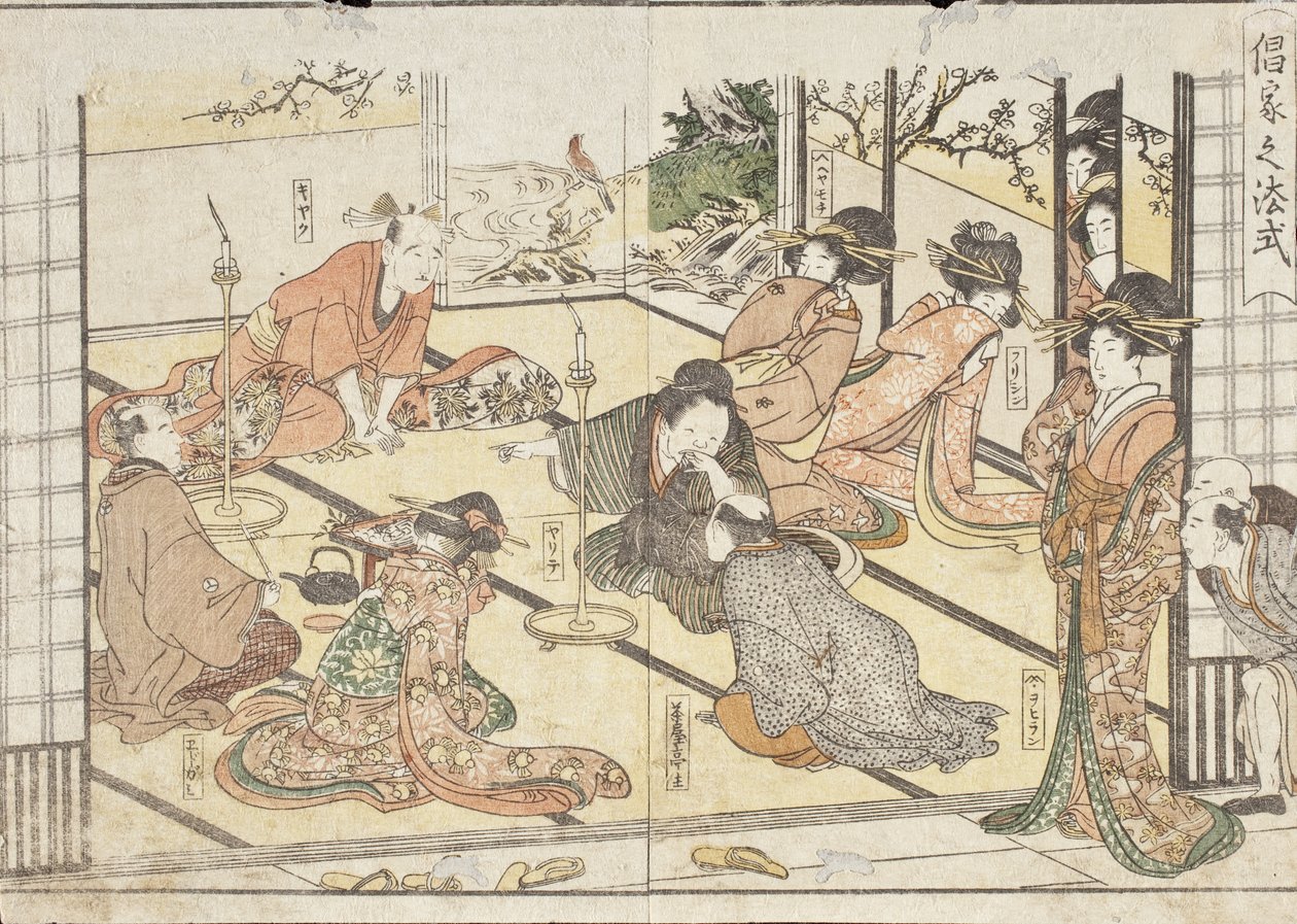 Normas de conducta en los barrios de placer de Kitagawa Utamaro