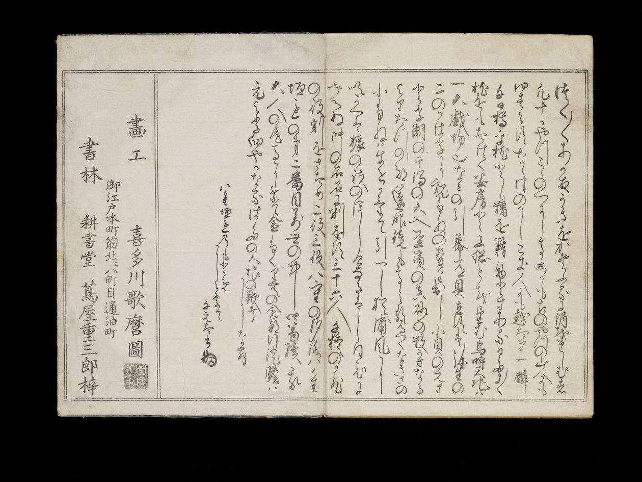 Shiohi no tsuto (Regalos de la Marea Baja), conocido como el Libro de las Conchas, 1789 de Kitagawa Utamaro