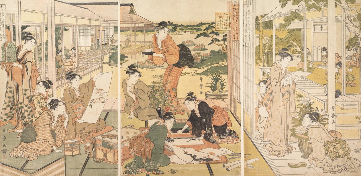 Los cuatro logros Kinkishoga de Kitagawa Utamaro
