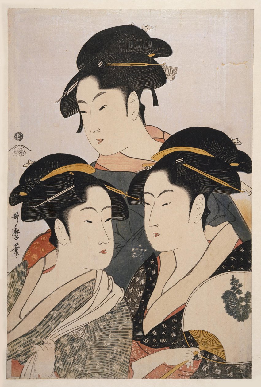 Tres bellezas del día presente Toji san bijin de Kitagawa Utamaro