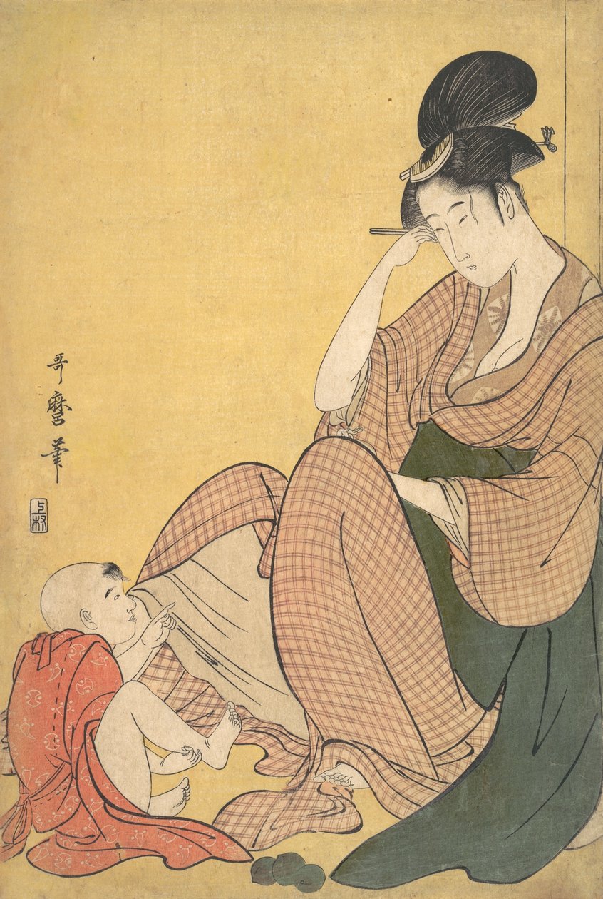 Mujer y Niño, ca. 1794-95 de Kitagawa Utamaro