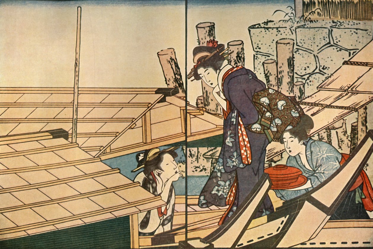 Mujeres en un bote, 1801, 1924 de Kitagawa Utamaro
