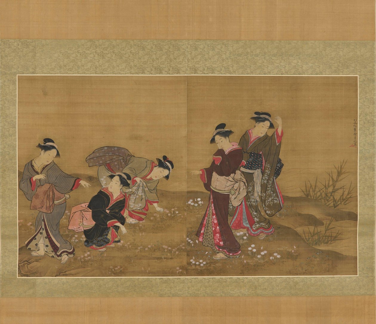 Recolección de plantas de Kitao Shigemasa