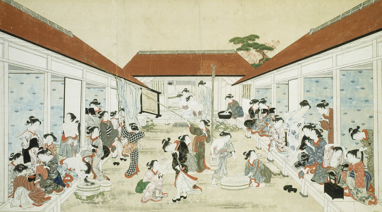Casa de baños y lavandería para mujeres de Kitao Shigemasa