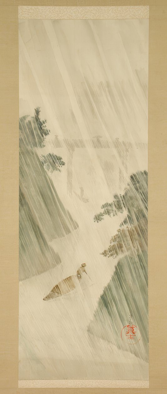 Día lluvioso en Ochanomizu, Tokio de Kiyochika Kobayashi