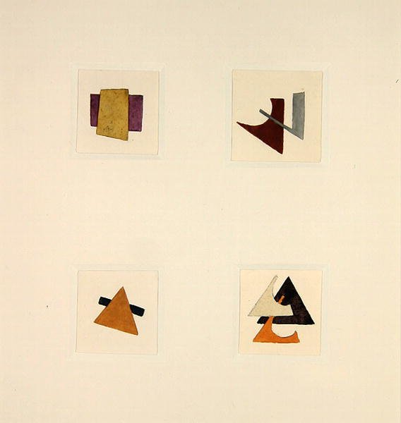 Cuatro composiciones de Ivan Klyun