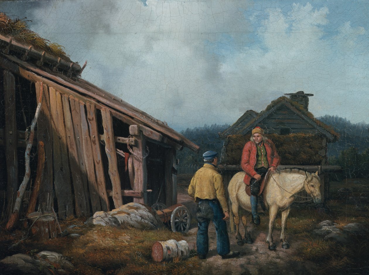hombre a caballo de Knud Bergslien