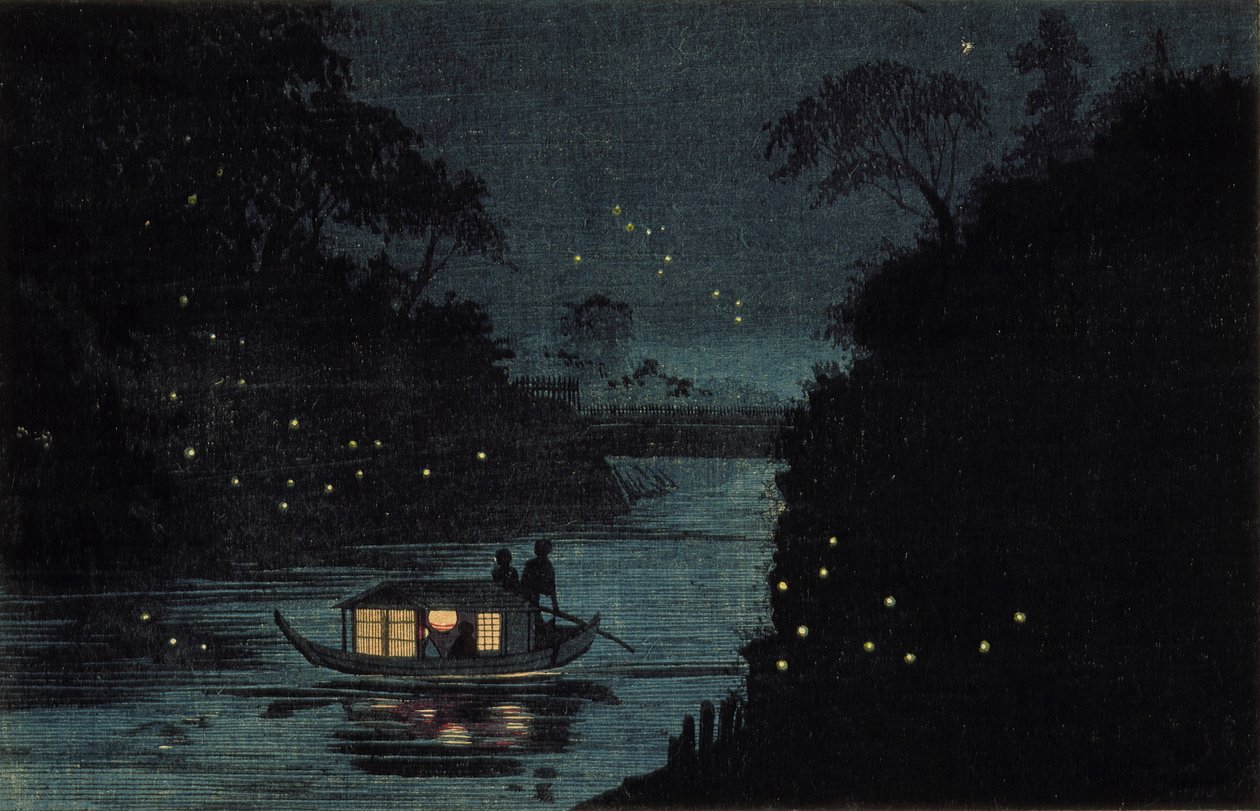 Luciérnagas en Ochanomizu de Kobayashi Kiyochika