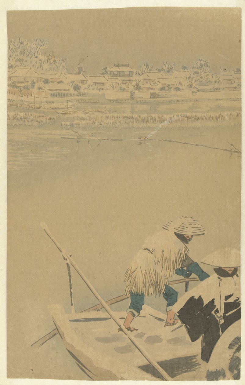 Nieve crepuscular en Matsuchiyama Caras nuevas en lugares famosos de Tokio (título de la serie) Tokyo meisho shinkei no uchi (título de la serie) de Kobayashi Kiyochika