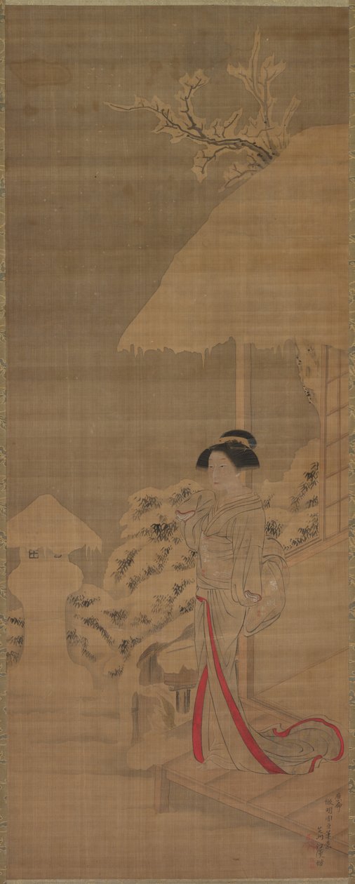 Belleza en la nieve, finales del siglo XVIII-principios del siglo XIX de Kokan Shiba