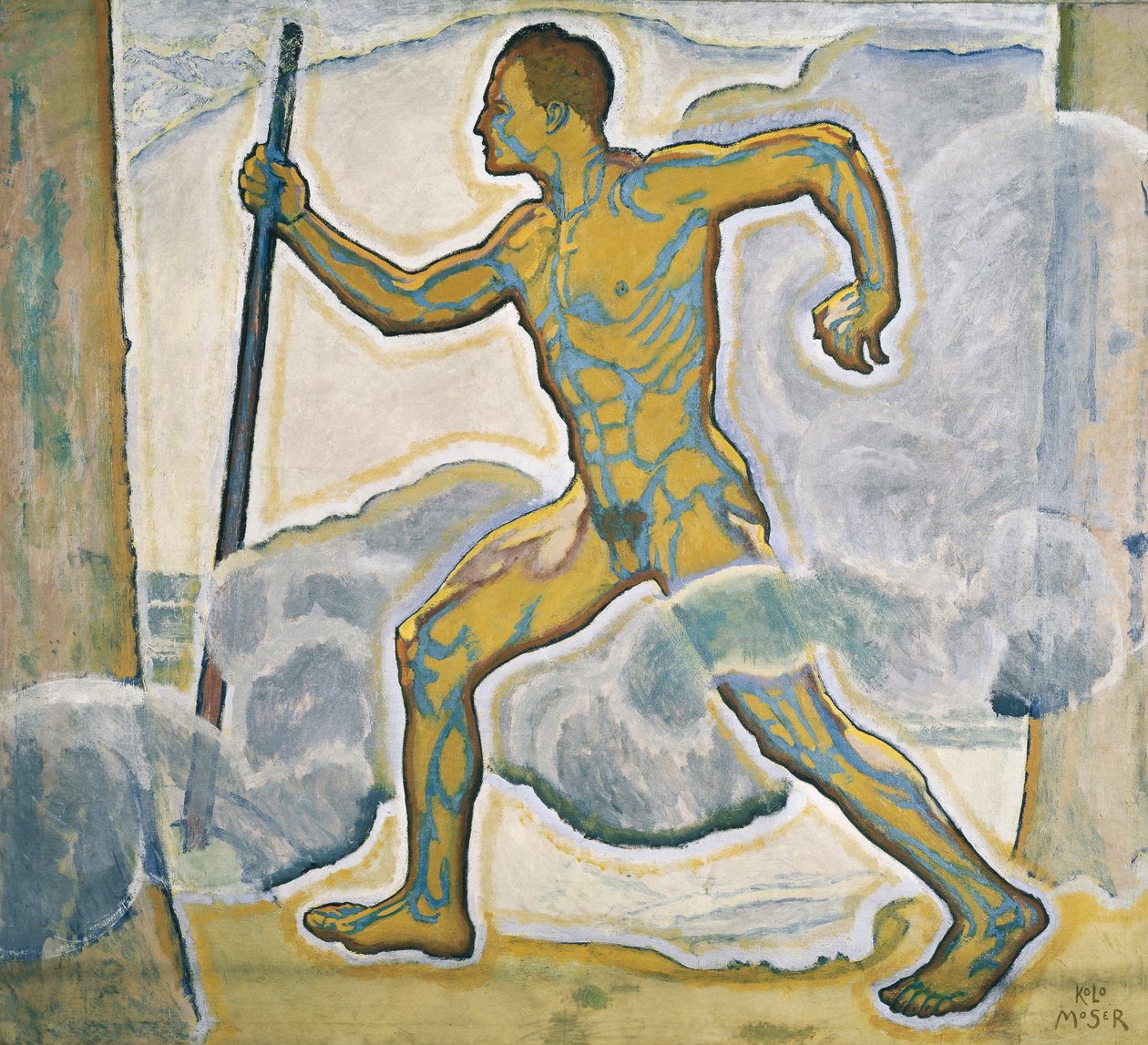 Der Wanderer - El caminante ... (óleo sobre lienzo) de Koloman Moser