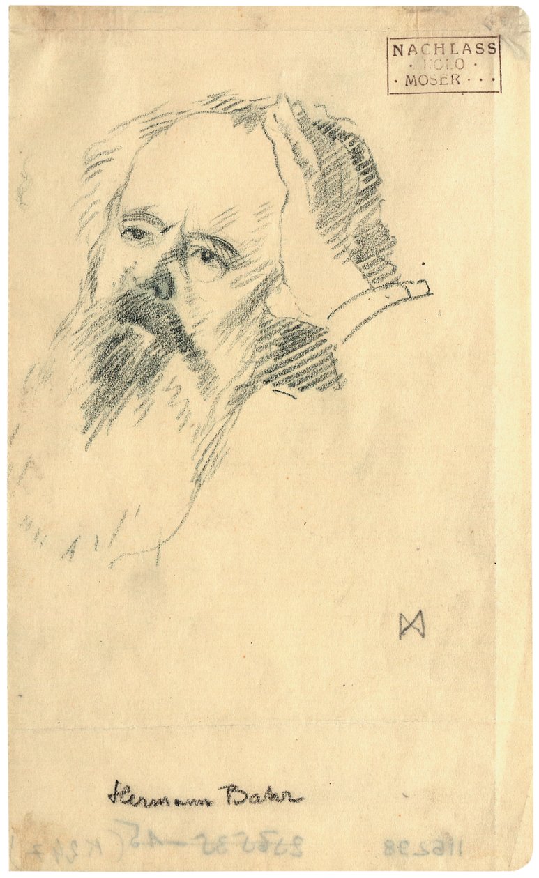 Retrato de Hermann Bahr 1863-1934, ca 1904 de Koloman Moser