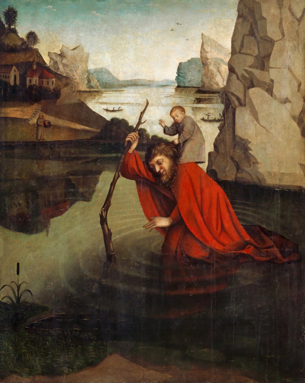 San Cristóbal llevando al Niño Jesús de Konrad Witz
