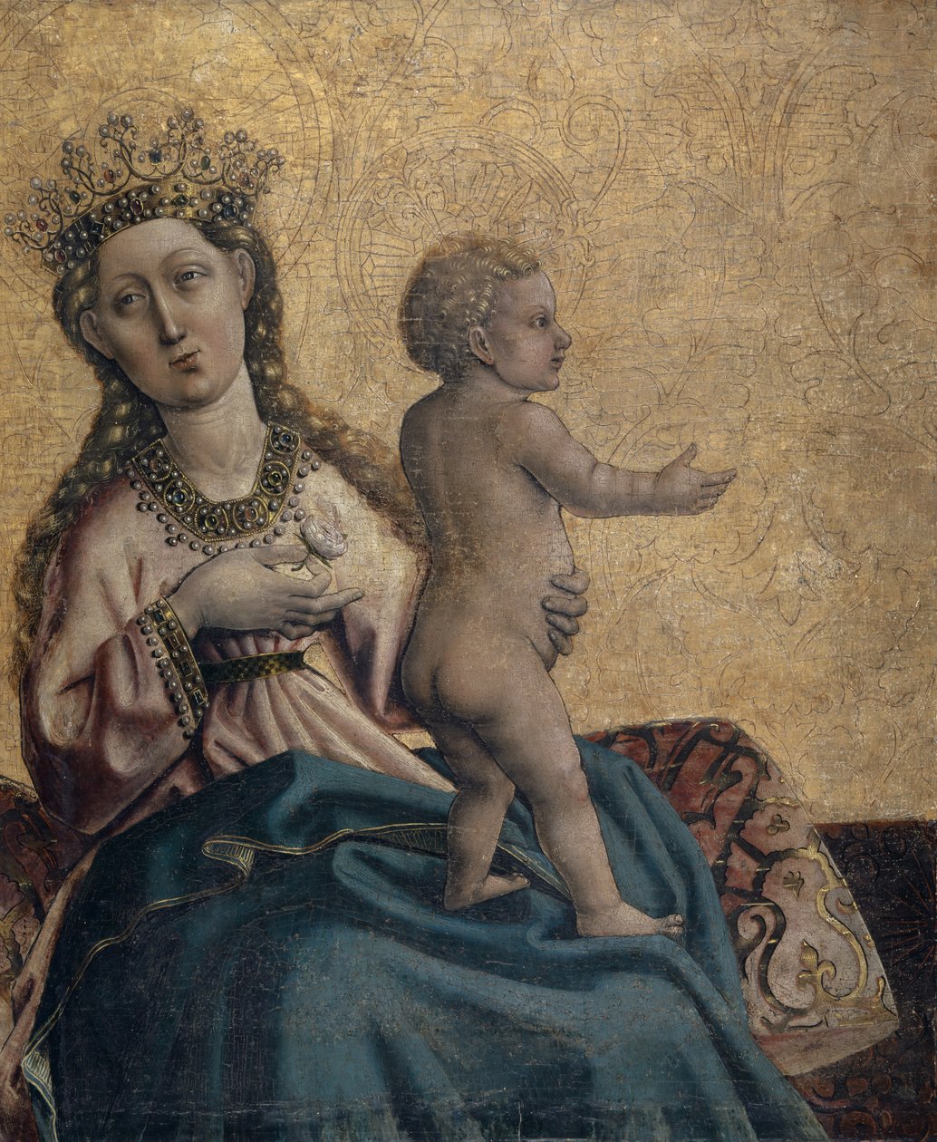 Virgen y Niño, Fragmento del altar de Olsberg, llamada Madonna de Olsberg de Konrad Witz