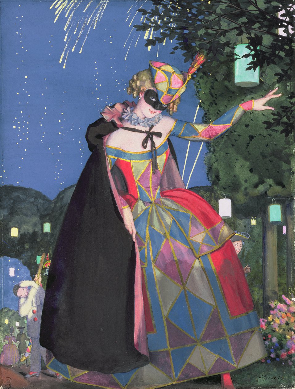 La pequeña lengua de Columbine, 1913 de Konstantin Andreevic Somov