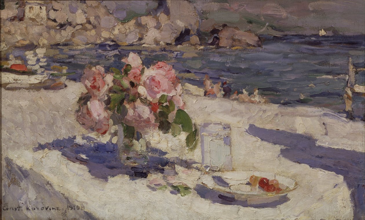 En la orilla del mar, 1910 de Konstantin Alekseevich Korovin